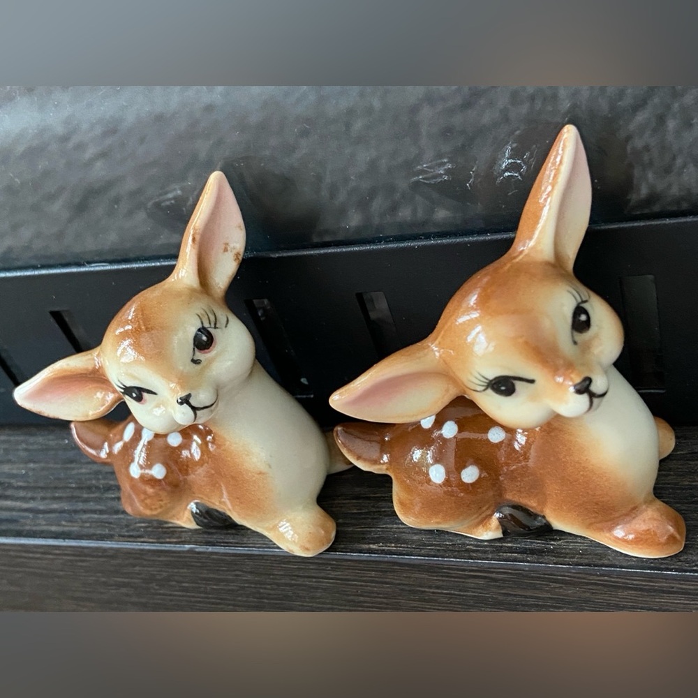 Two Vintage Sitting 🦌 Porcelain Knicks-Knacks Marked Japan- In Perfect Condition - Picture 4 of 16